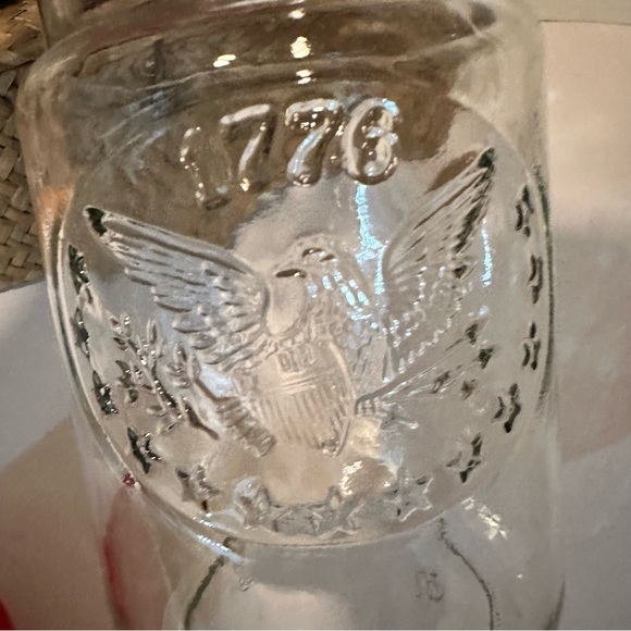 Vintage Anchor Hocking Glass Jar with Red Plastic Lid - Picture 6 of 8